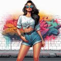 Denim shorts for women
