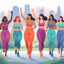 Women's activewear in large sizes