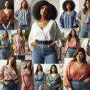 Women's blouses in large sizes