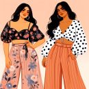 Women's two-piece suit in plus sizes