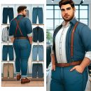 Men's jeans in large sizes