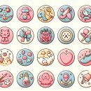 Buttons and pins for women