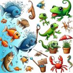 Fish, reptiles and amphibians