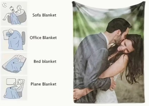 Personalisierbare Flanelldecke